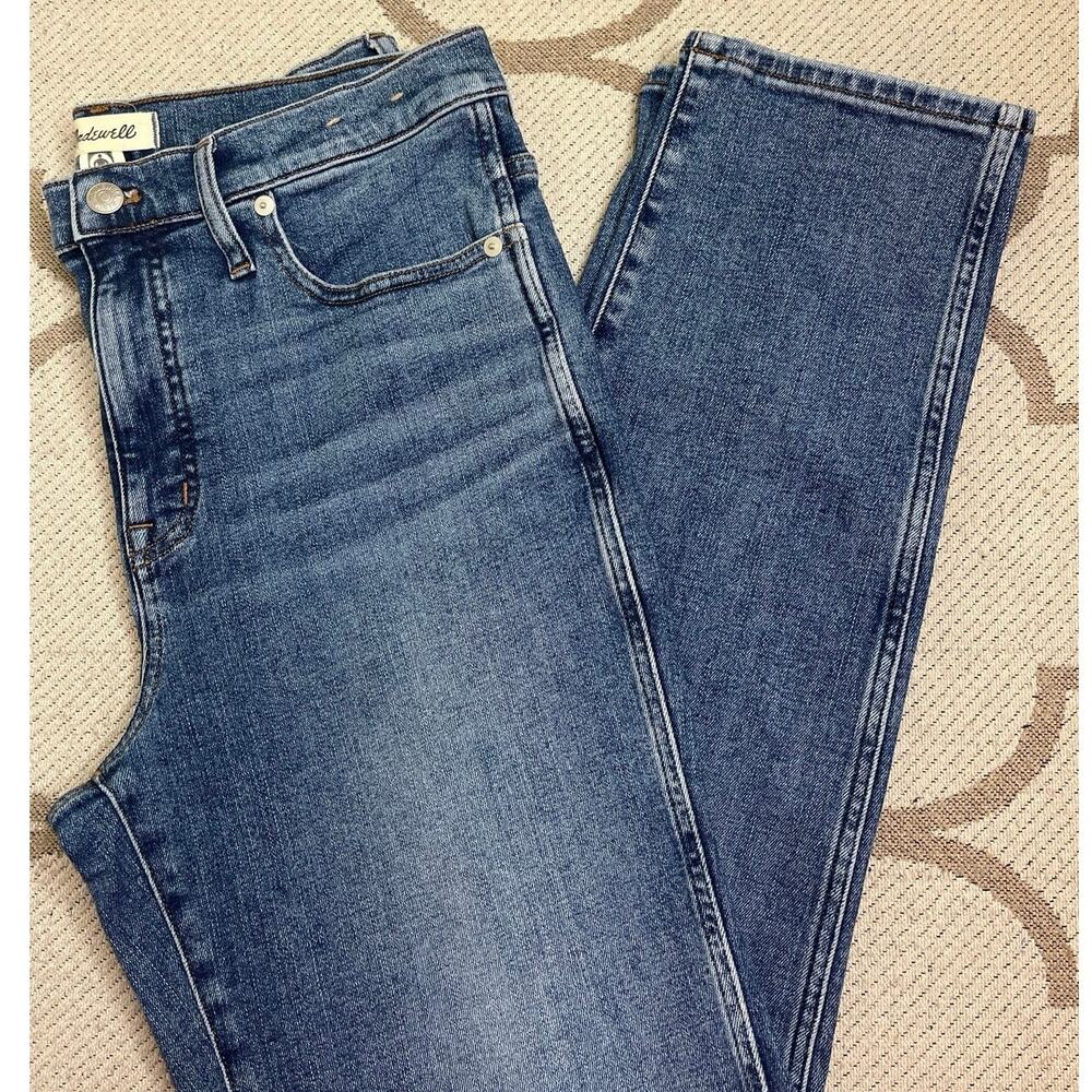 Madewell Stovepipe High Rise Slim Straight Leg Blue Jeans Size 30 N0667 DM6541